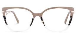 Margret Tortoise Khaki Cat eye Glasses1