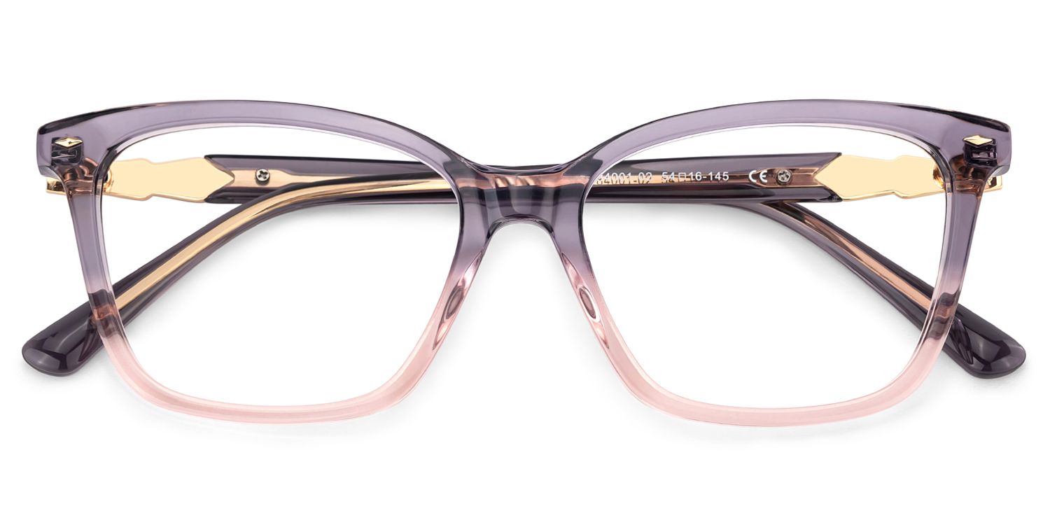 Theo Acetate Two-tone Frame Glasses with Square Shape | ZEELOOL UK2