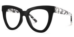 Yaser Cateye Black Glasses3