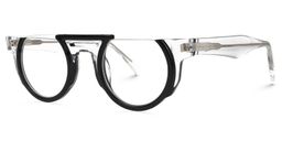 Mastin Round Black Glasses1