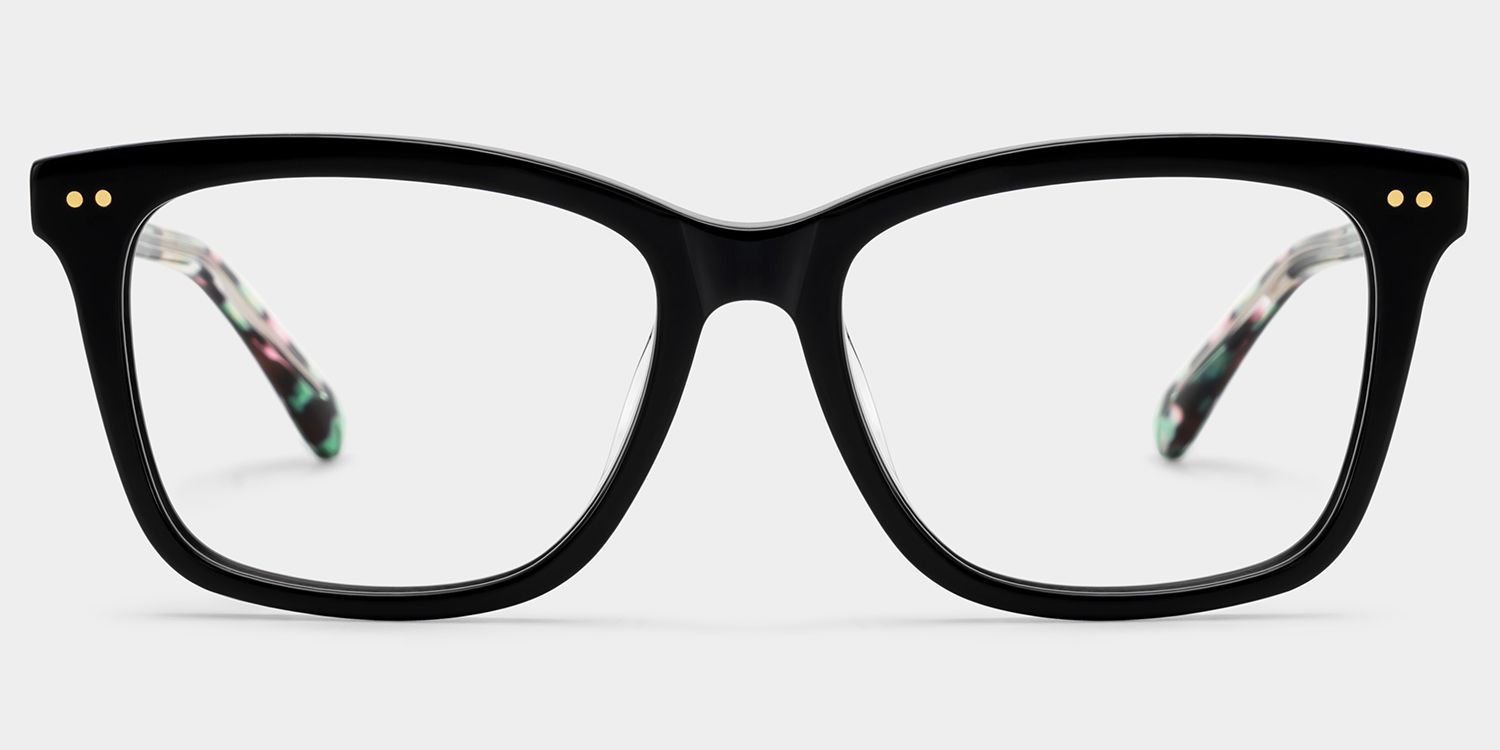 Layla Black Square Nature Eyewear for Woman | ZEELOOL1