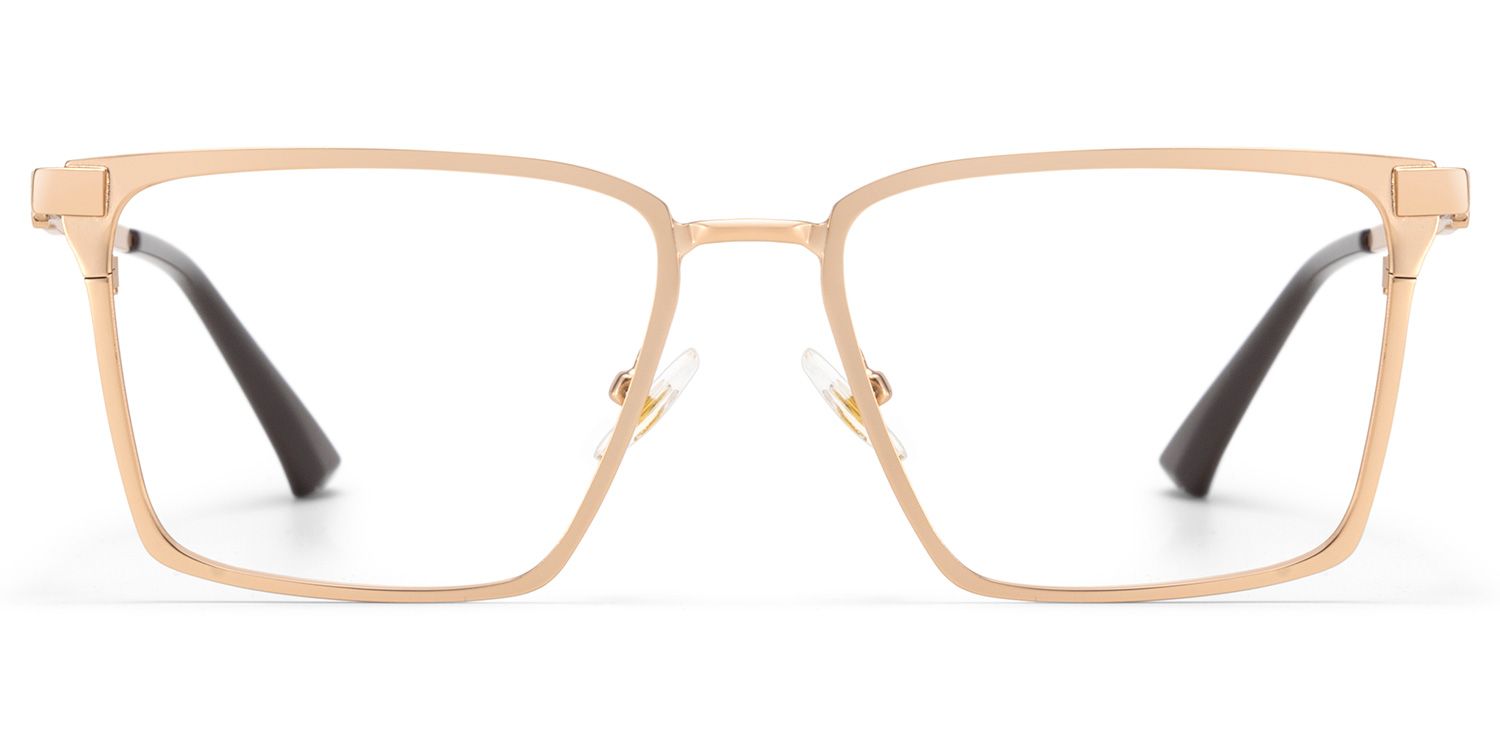 Finn Eyeglasses in Rectangle Gold Frame | ZEELOOL UK1