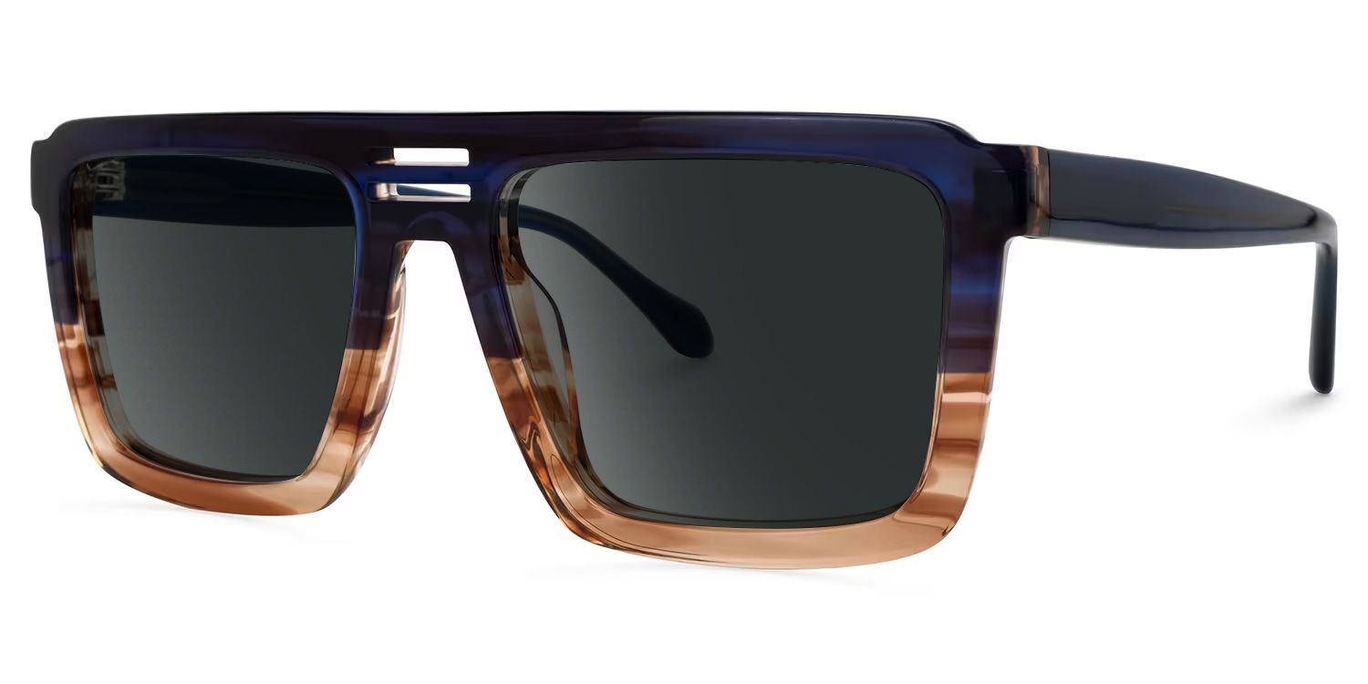 Yamilex Square Two-Tone Sunglasses | ZEELOOL UK1