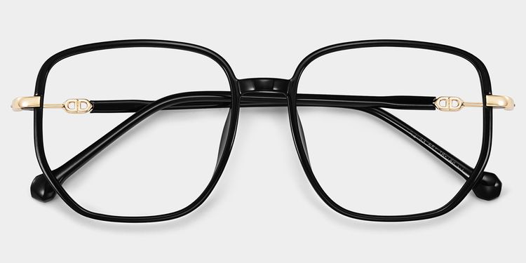 Joana Black Geometric Glasses