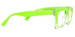 Holly Rectangle Green Glasses2