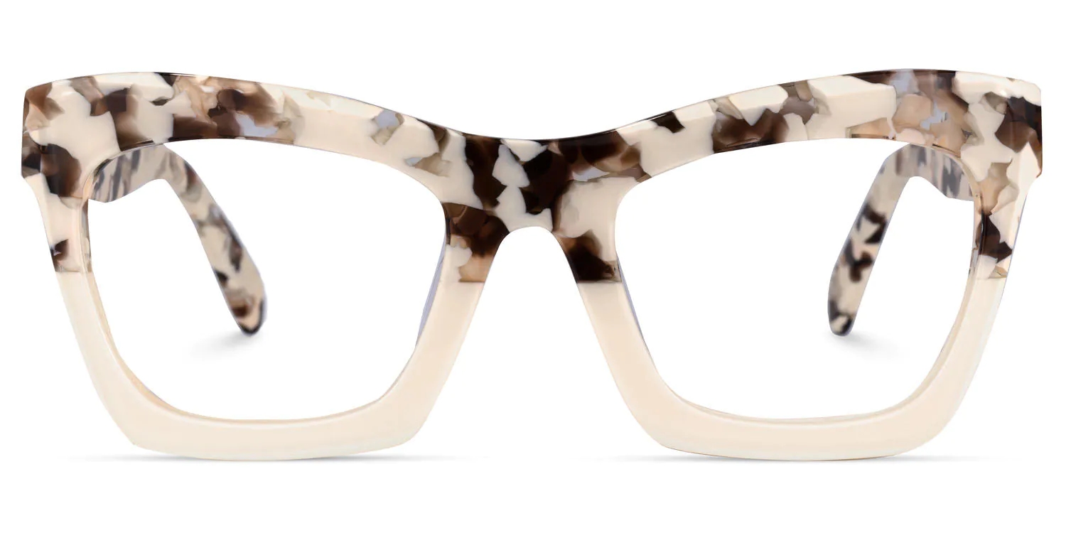 Benitez Square Two-Tone Glasses