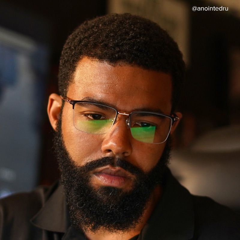 Simms Black Square Glasses