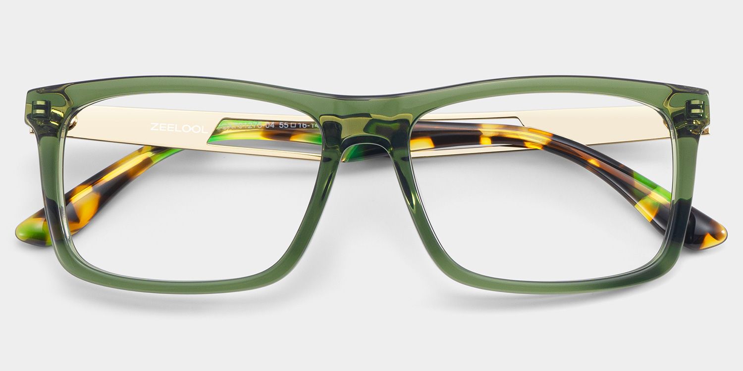 Morgan green rectangle glasses Online | ZEELOOL2