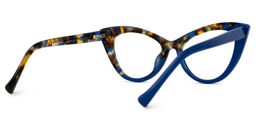 Maxine Cateye Blue Glasses3