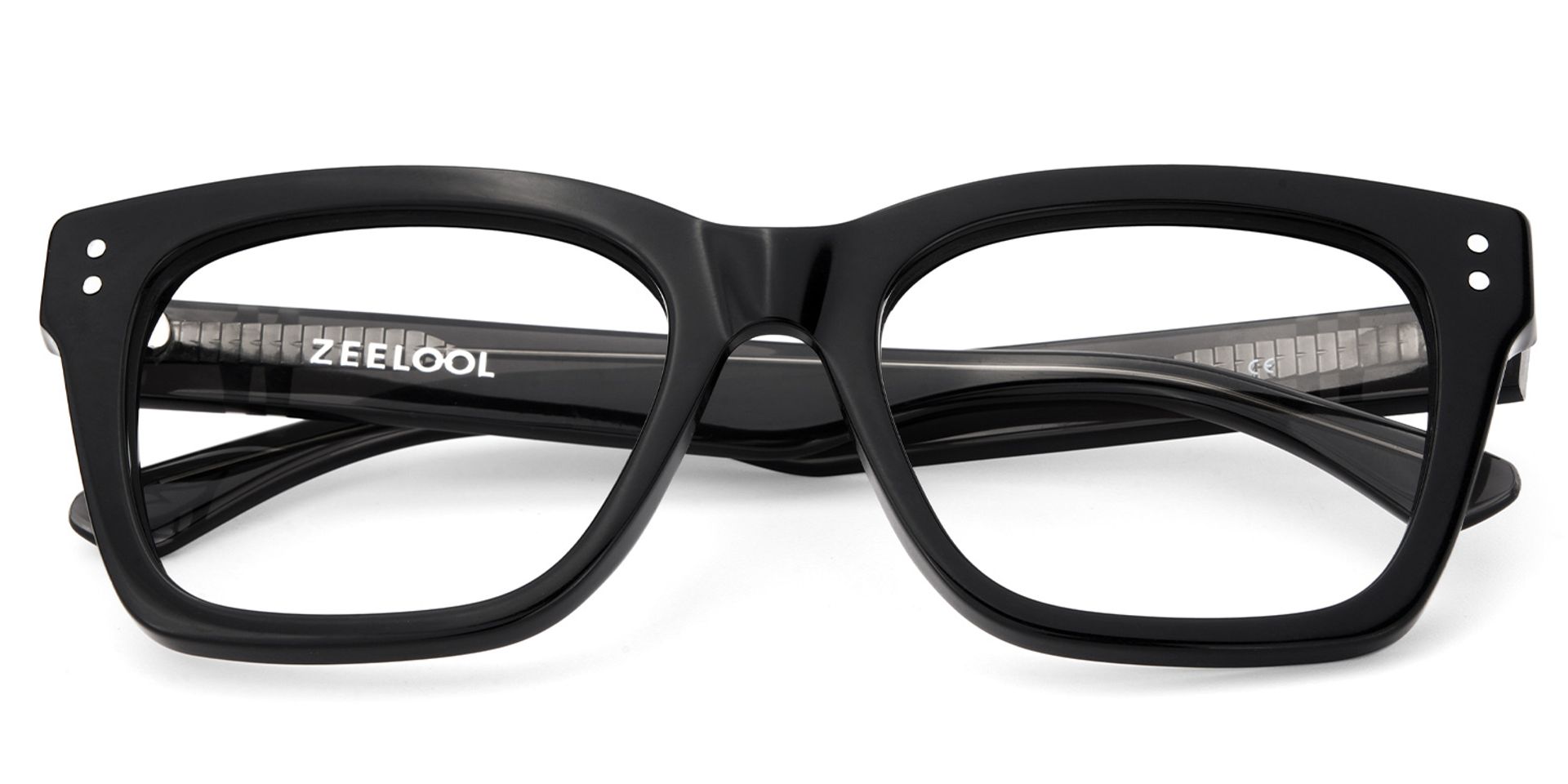 Gaydeh Black Glasses With Rectangle Shape | ZEELOOL UK2