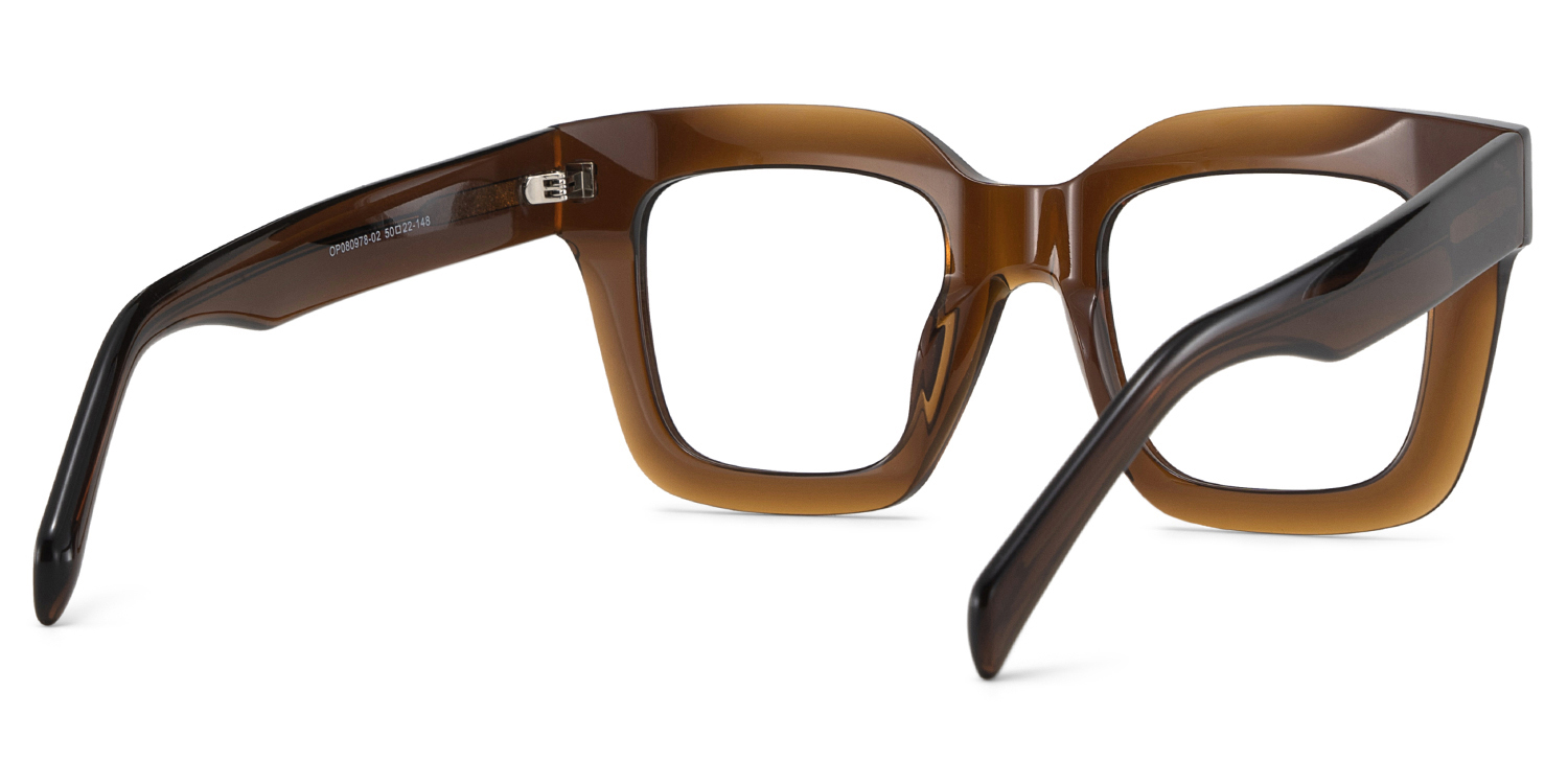 Trinity Square Tawny Glasses | Zeelool Glasses3