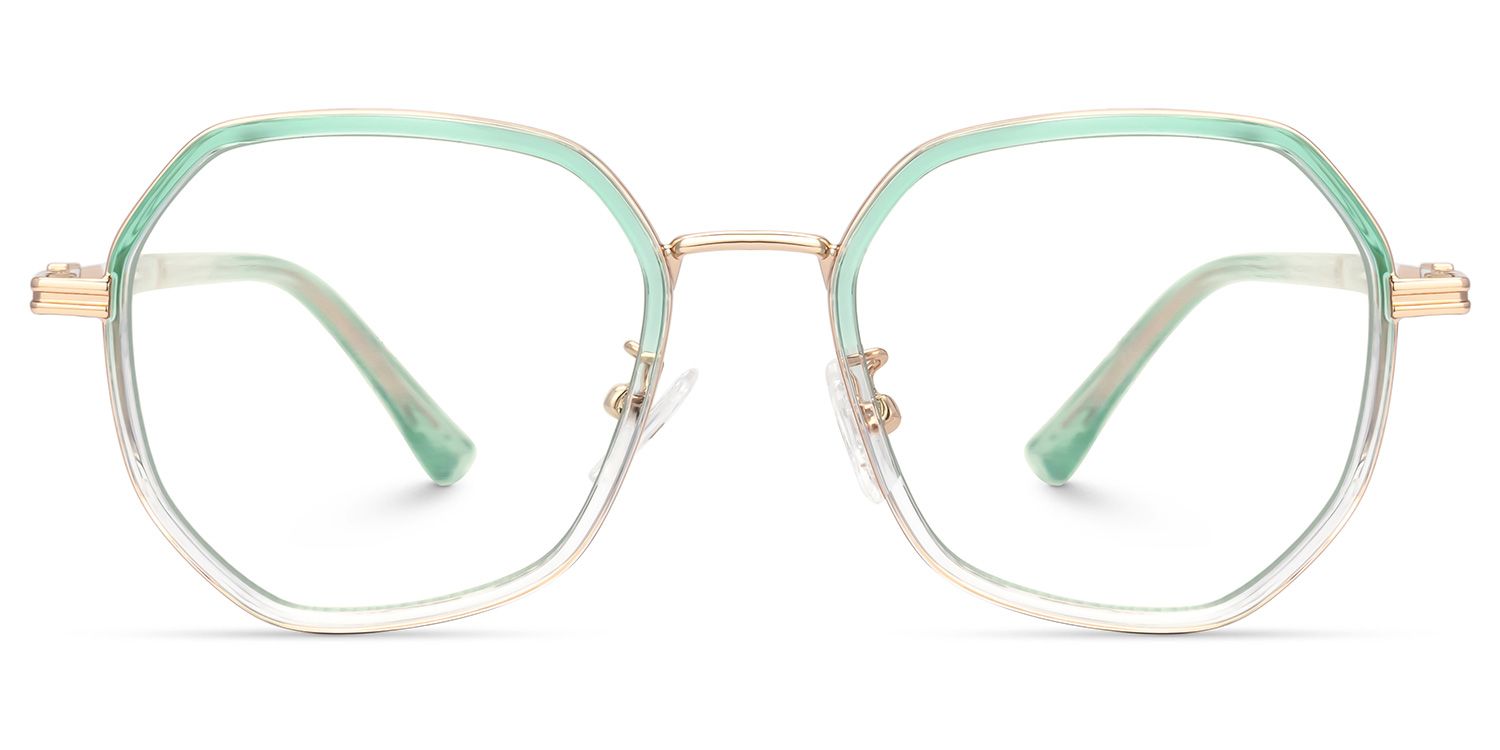 Frazier Green Geometric Glasses | ZEELOOL UK0