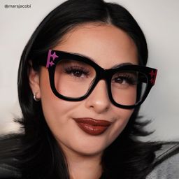 Minfia Square Black Glasses8