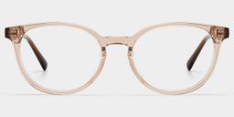 Allison Clear Brown Round Glasses2