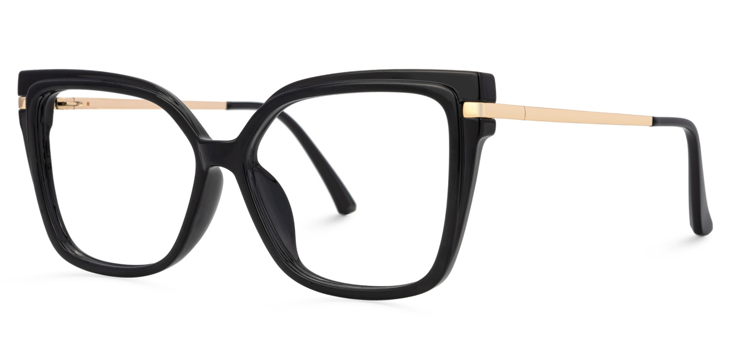 Chrisett Black Square Designer Eyeglasses1