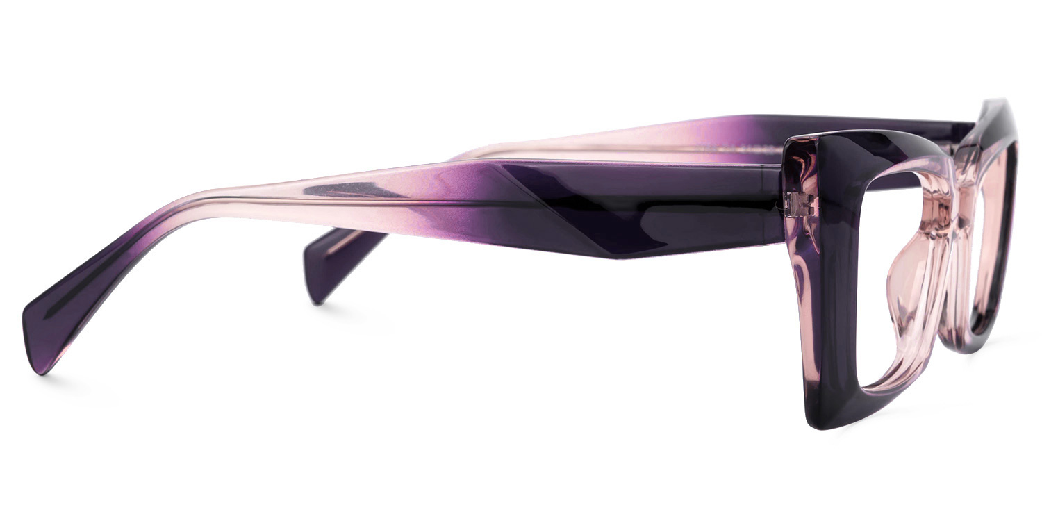 Bueghly Purple Eyeglasses with Rectangle Shape | ZEELOOL UK2