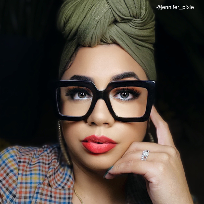 Brandon Square Black Glasses5