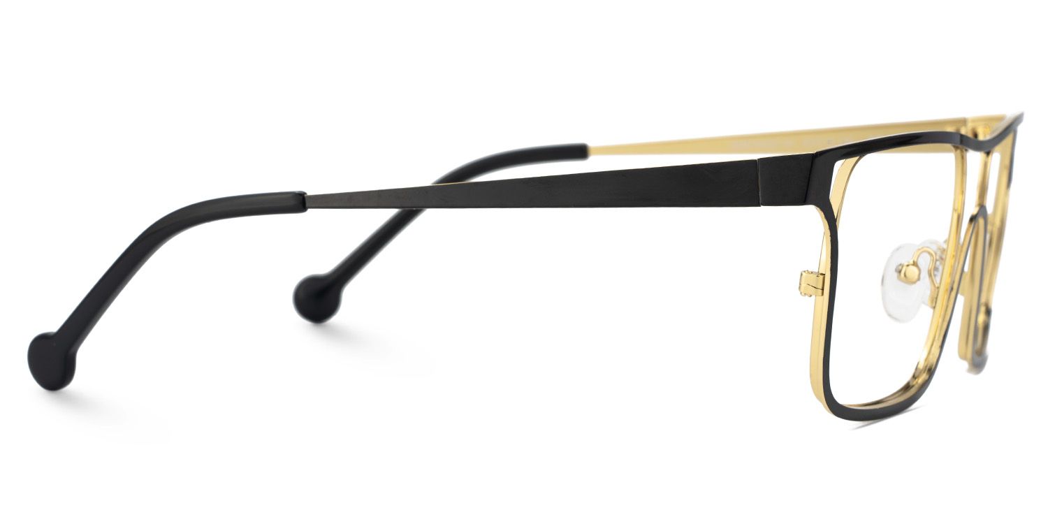 Nova Wide Women's Black and Gold Glasses | ZEELOOL UK2