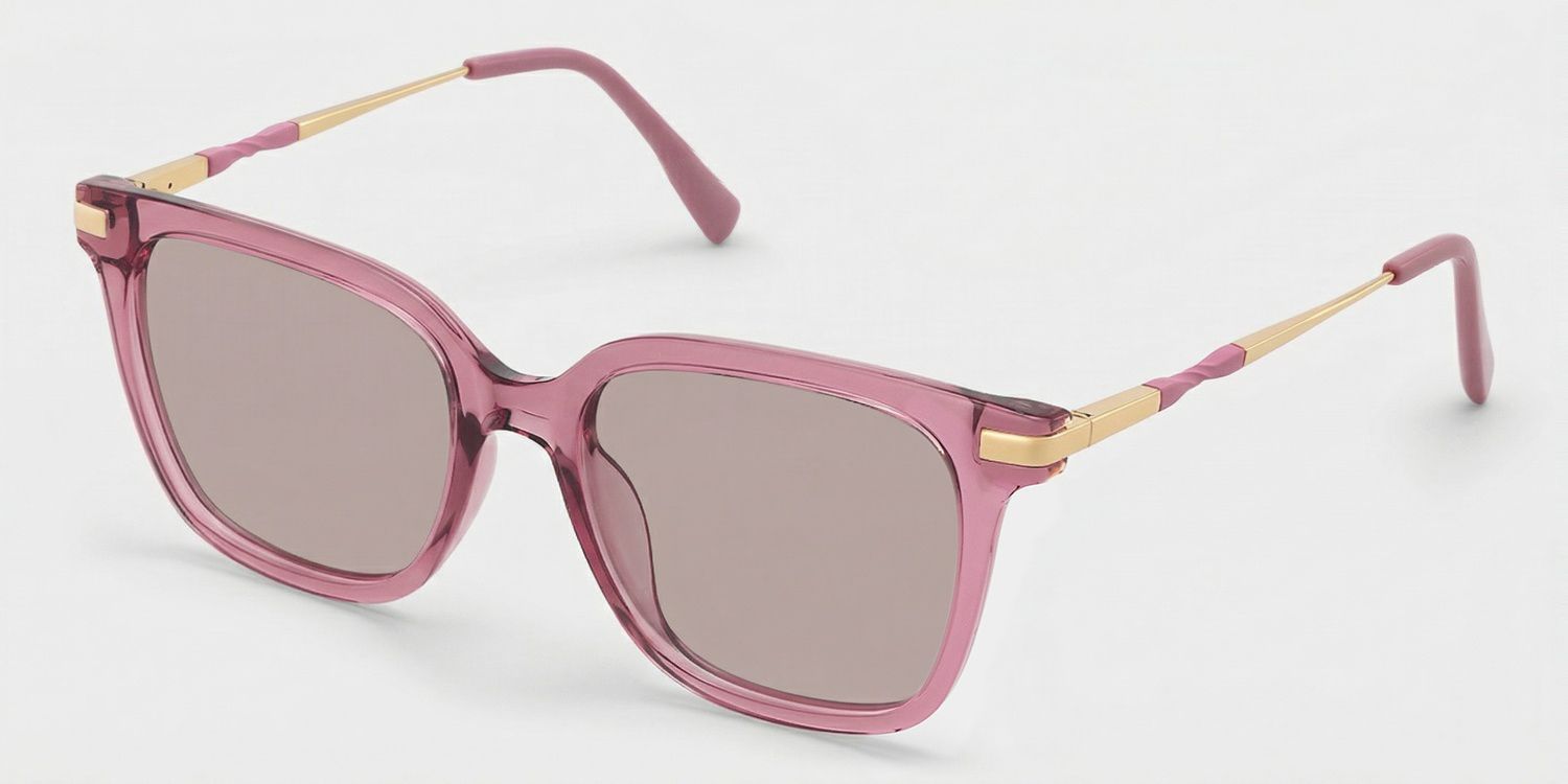 Jacqui Pink Frame Sunglasses with Rectangle Style | ZEELOOL UK2