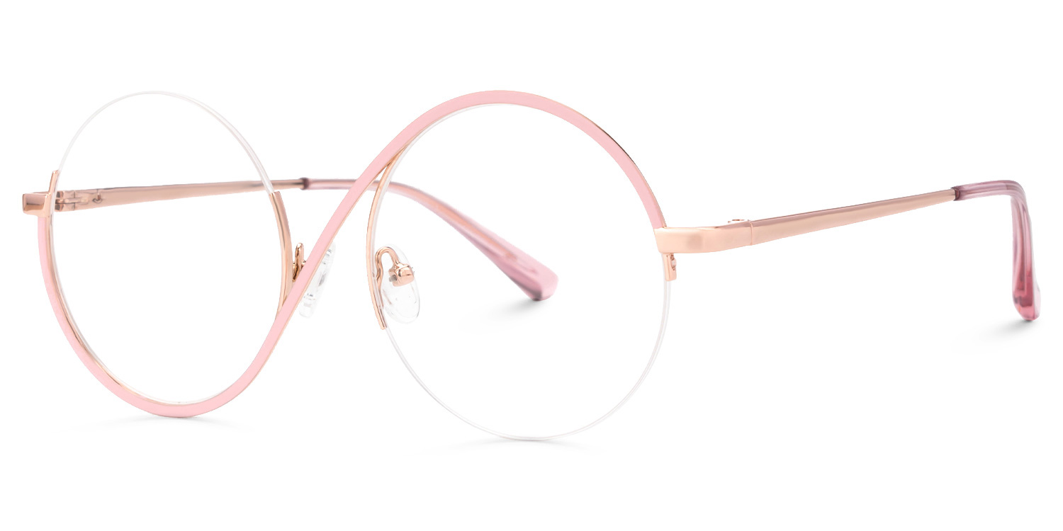 Flozif Round Pink Glasses1