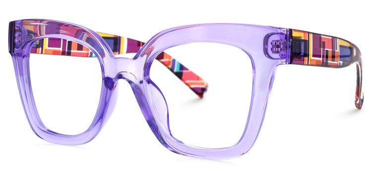 Malcolm Square Purple Glasses