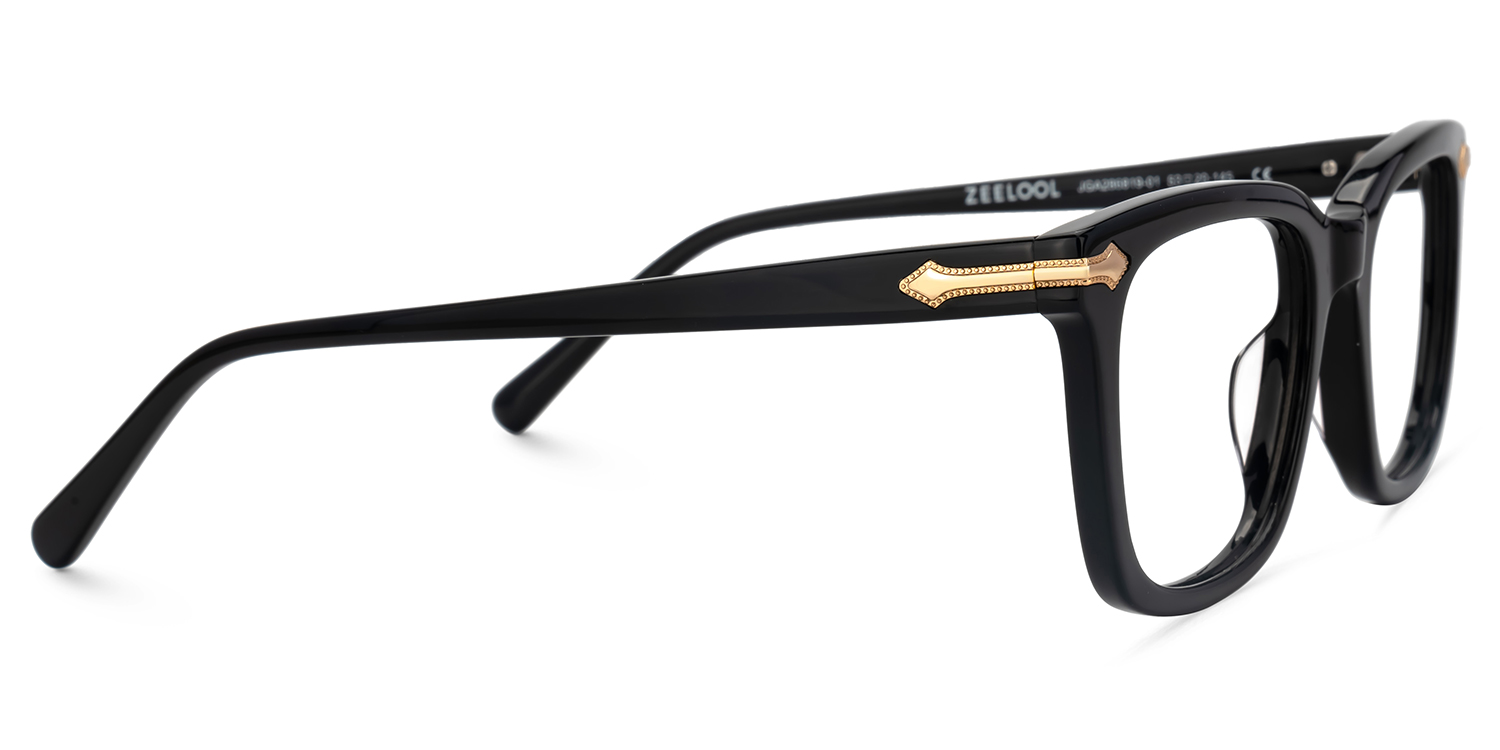 Brochelle Rectangle Black Glasses4