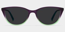 Lucy Purple-Green Cat eye Sunglasses0