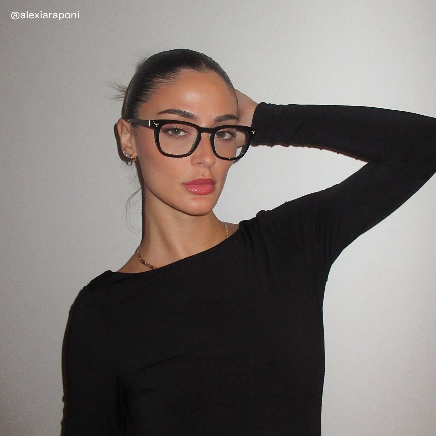 Heather Black Frame Glasses with Square Frame Online | ZEELOOL6