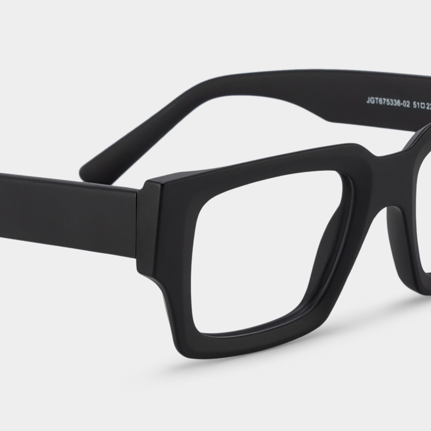 Black TR90 Rectangle Eyeglasses- Garza4