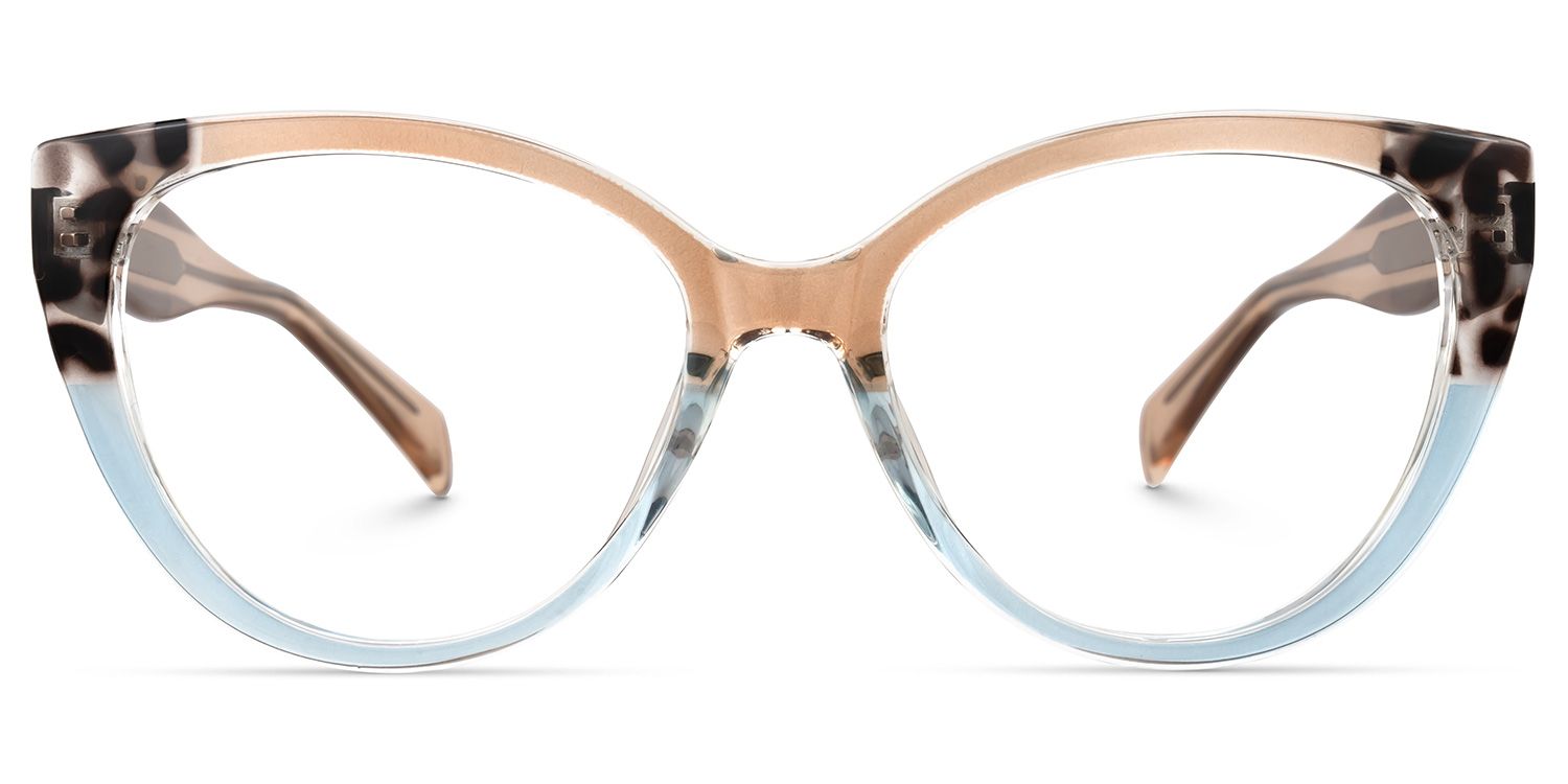 Cateye Narine Multicolor Frame Glasses Deals | ZEELOOL UK0