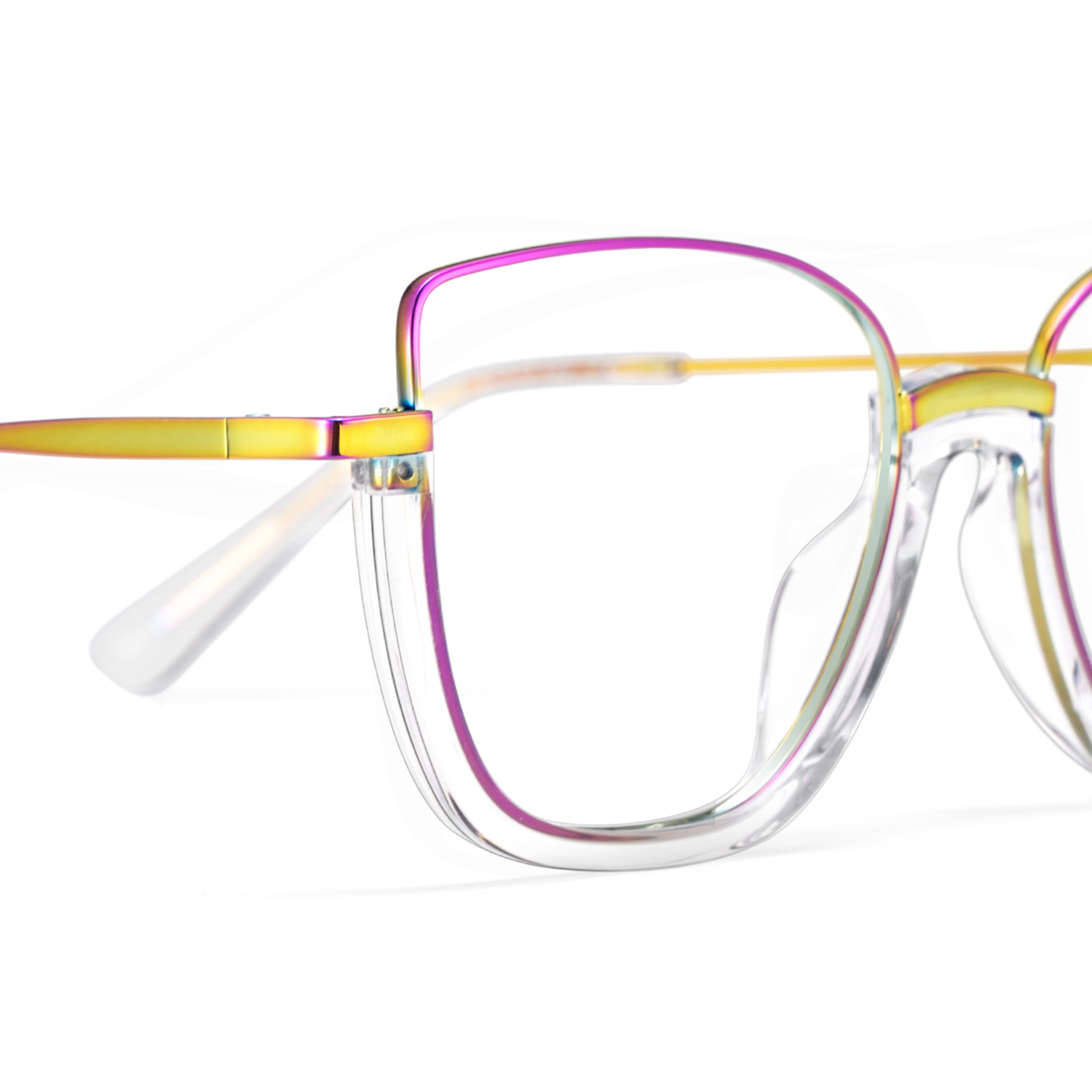 Coleman Eyeglasses in Square Iridescent Frame | ZEELOOL UK4