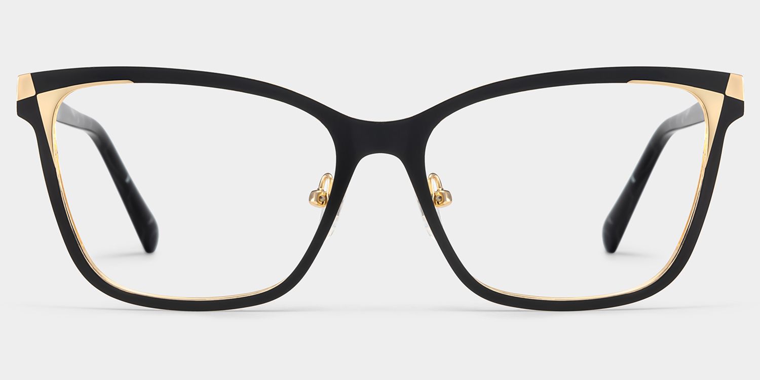 Elise Black Frame Glasses with Rectangle Frame Online | ZEELOOL UK1