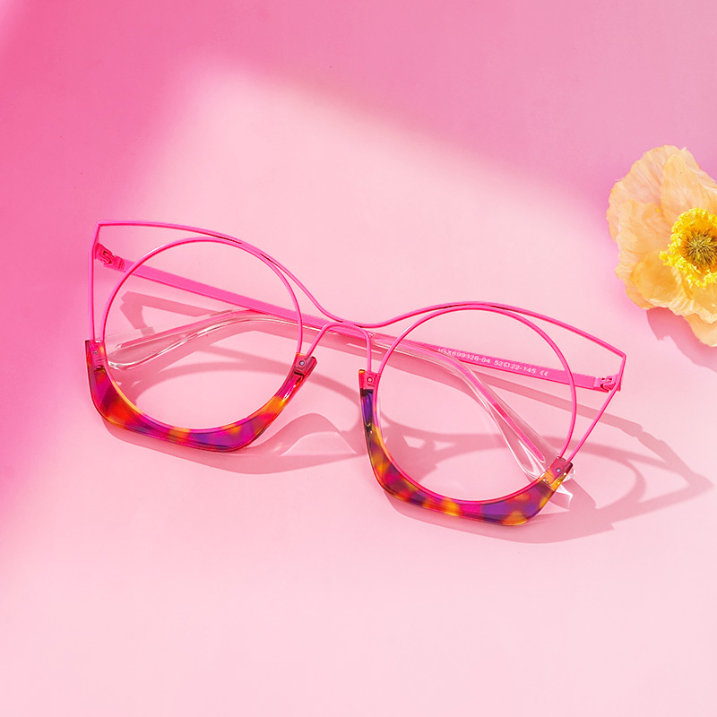 Designer Barbara Barbie Pink Round Frame Glasses4