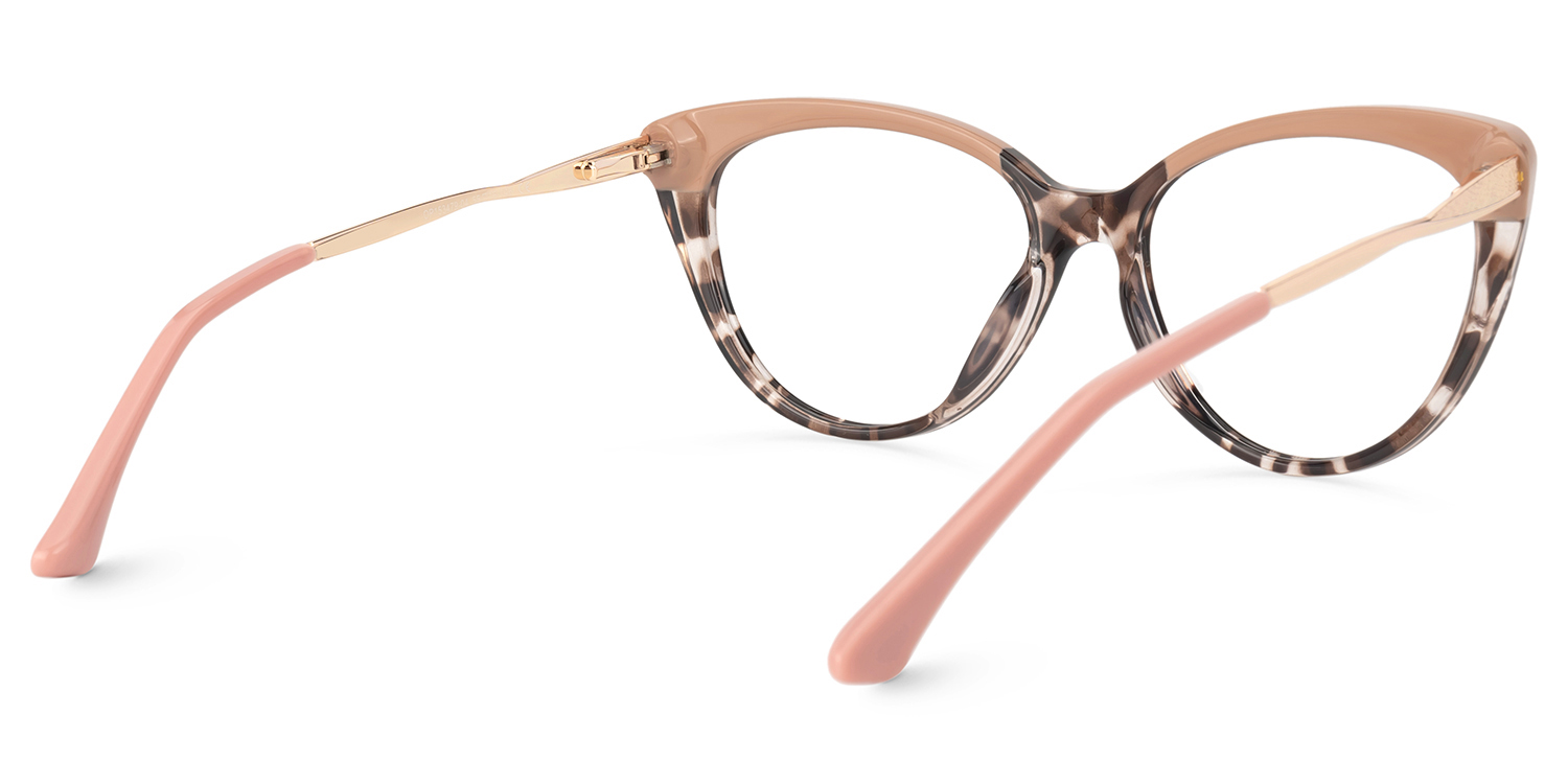 Marcus Cat-eye Cameo-Brown Frame Glasses | Zeelool Optical3