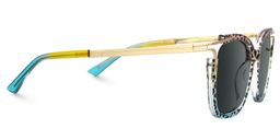 Sidibe Square Blue Leopard Glasses2