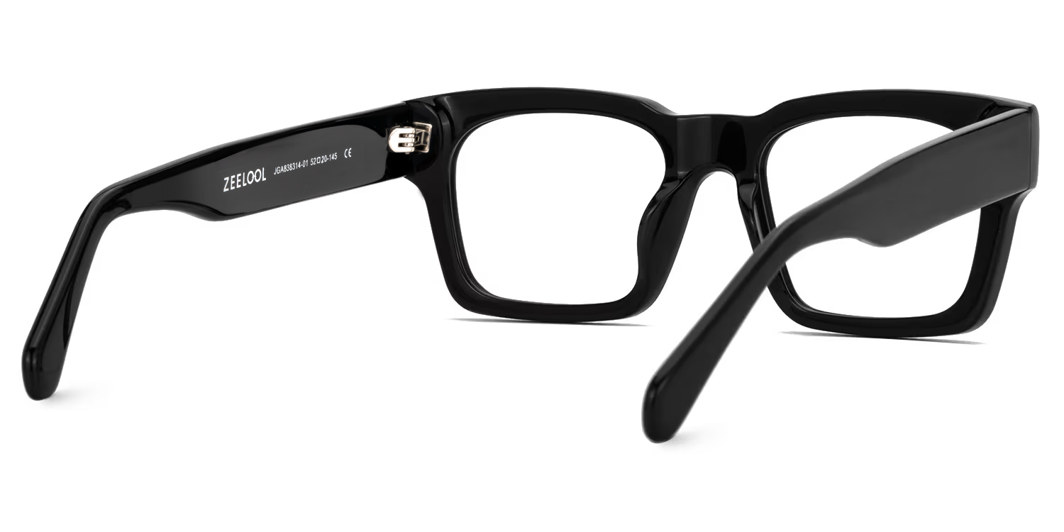 Herman Rectangle Black Glasses3