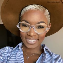 Felicia Cat Eye Clear Glasses7