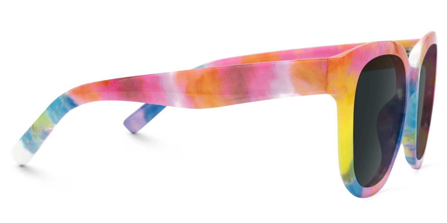 Harrell Plastic Rainbow Square Frame Sunglasses | ZEELOOL UK2