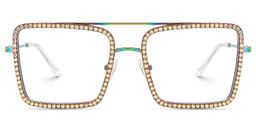Diva Iridescent Square Glasses2