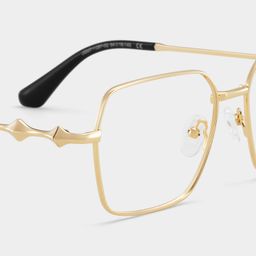 Kayla Geometric Gold Glasses6
