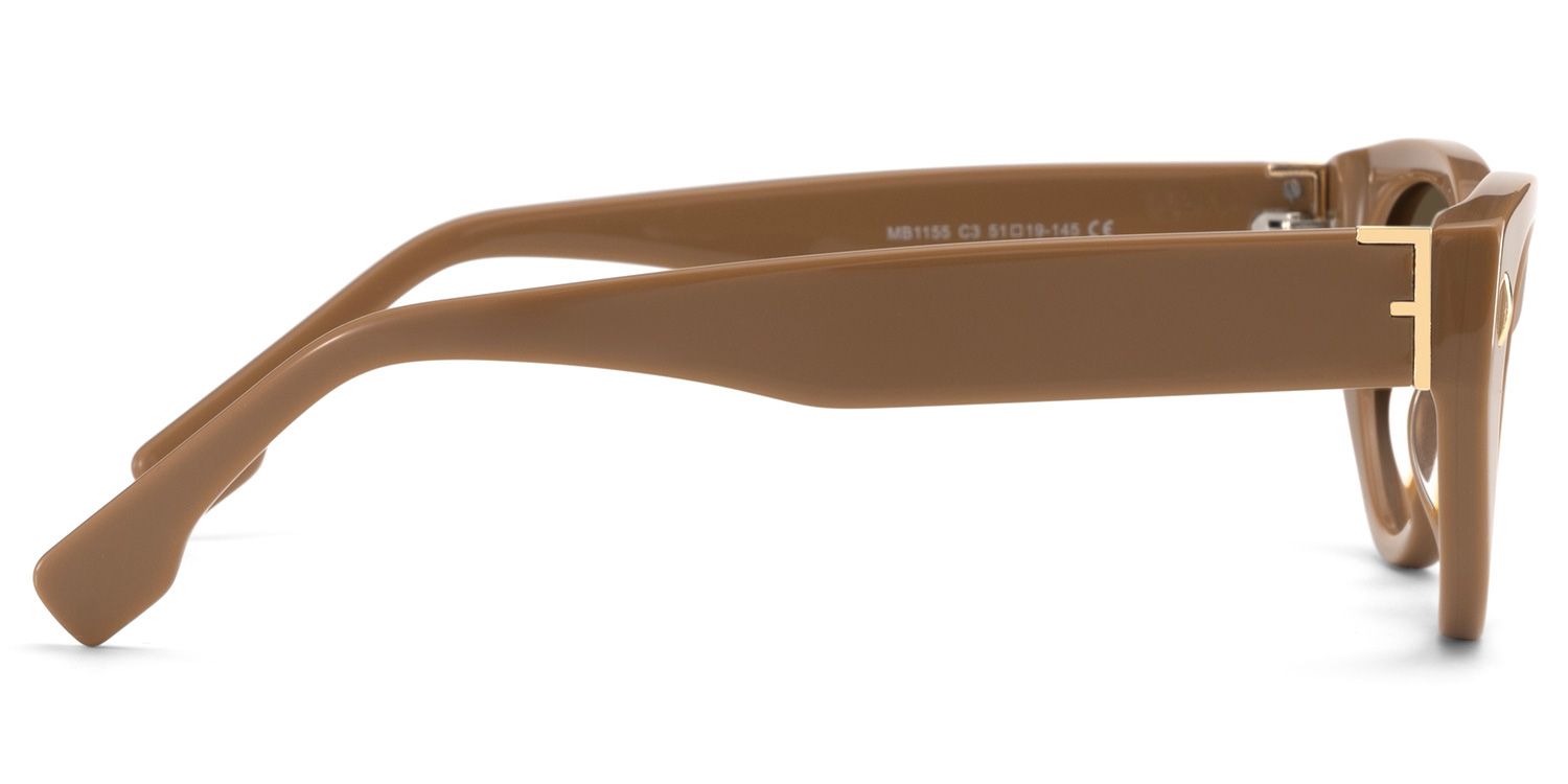 Azura Cat Eye Sunglasses with Acetate Brown Frames | ZEELOOL CA3