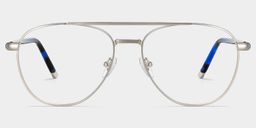 Calvin Silver Aviator Glasses0