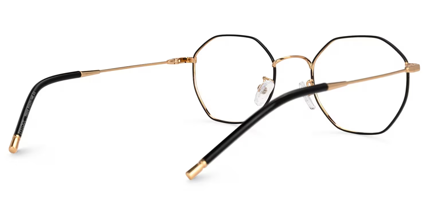 Reyes Geometric Black Glasses | ZEELOOL UK3