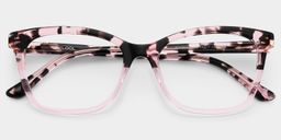 Bella Pink Tortoise Rectangle Glasses2