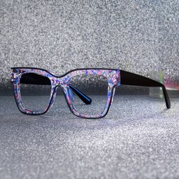 Zerica Square Black Glasses0