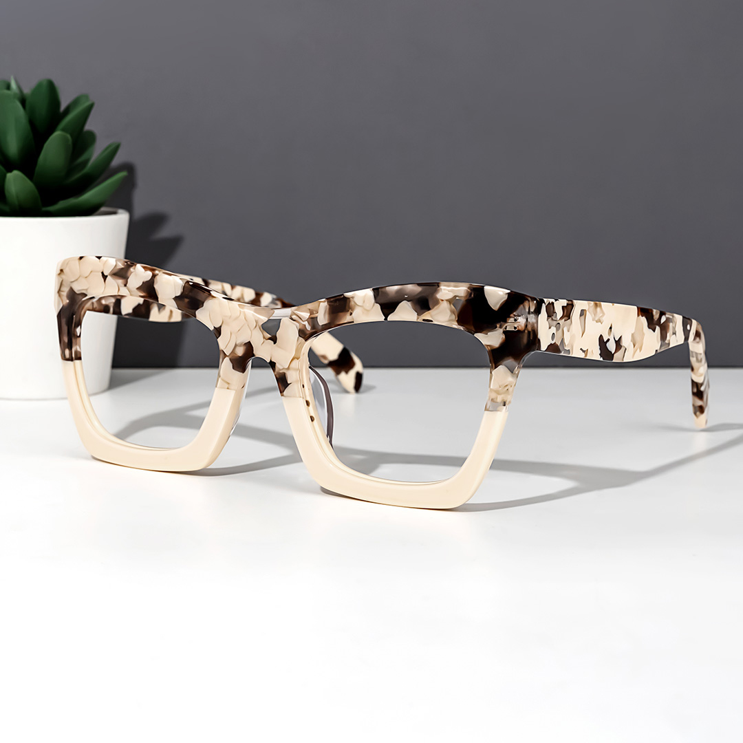 ZEELOOL Benitez Square Two-Tone Glasses