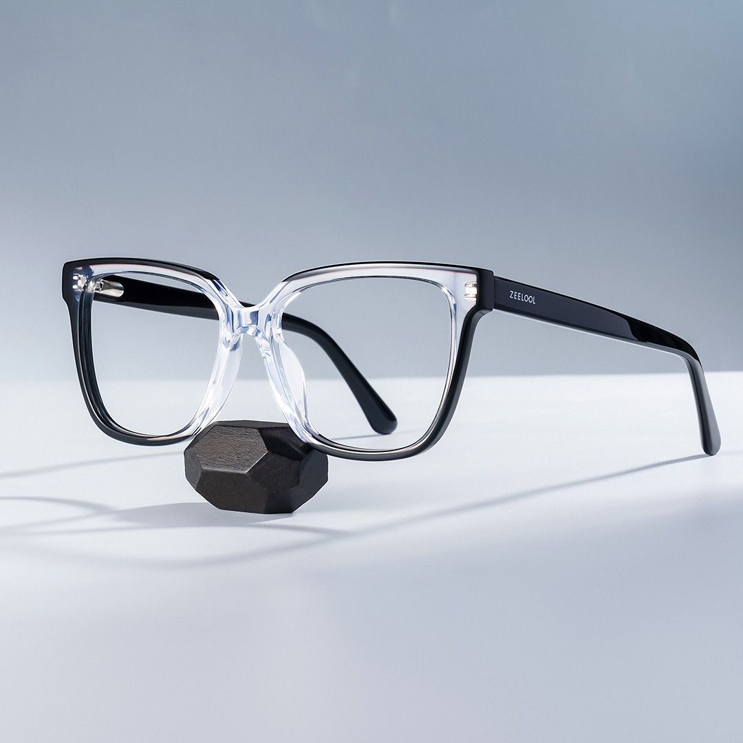 Benguie Black Clear Square Shape Eyeglasses | ZEELOOL UK0