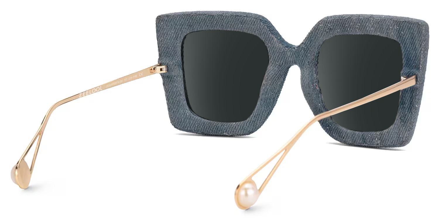 Latanya Denim Blue Glitter Sunglasses Made From Jeans3