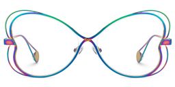 Aretha Geometric Iridescent Glasses0
