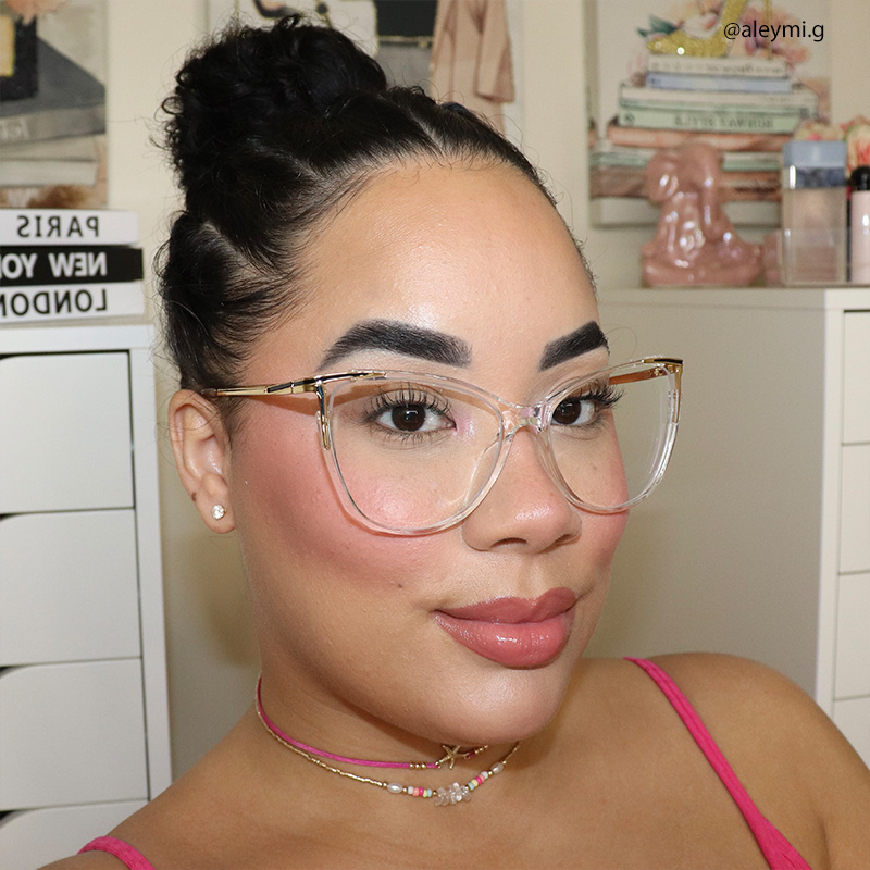 Cat eye Yomary Crystal Frame Glasses | ZEELOOL UK5